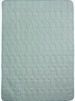 KAMILLECouverture matelassée KAMILLE 140x200 blanc/pétrole-JYSK