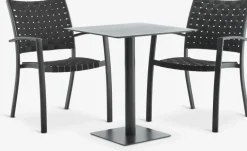 KAPPRUET + GLOMFJORDKAPPRUET L65 table + 2 GLOMFJORD chaises noir-JYSK Sale