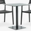 KAPPRUET + INGSTRUPKAPPRUET L65 table + 2 INGSTRUP chaises noir-JYSK Discount
