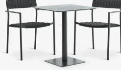 KAPPRUET + TRILLEVALLENKAPPRUET L65 table + 2 TRILLEVALLEN chaises noir-JYSK