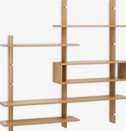 KARLEBYUnité murale KARLEBY 6 tablettes ajustables coloris chêne-JYSK Best