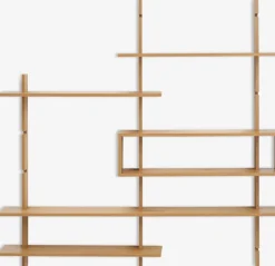 KARLEBYUnité murale KARLEBY 6 tablettes ajustables coloris chêne-JYSK Best