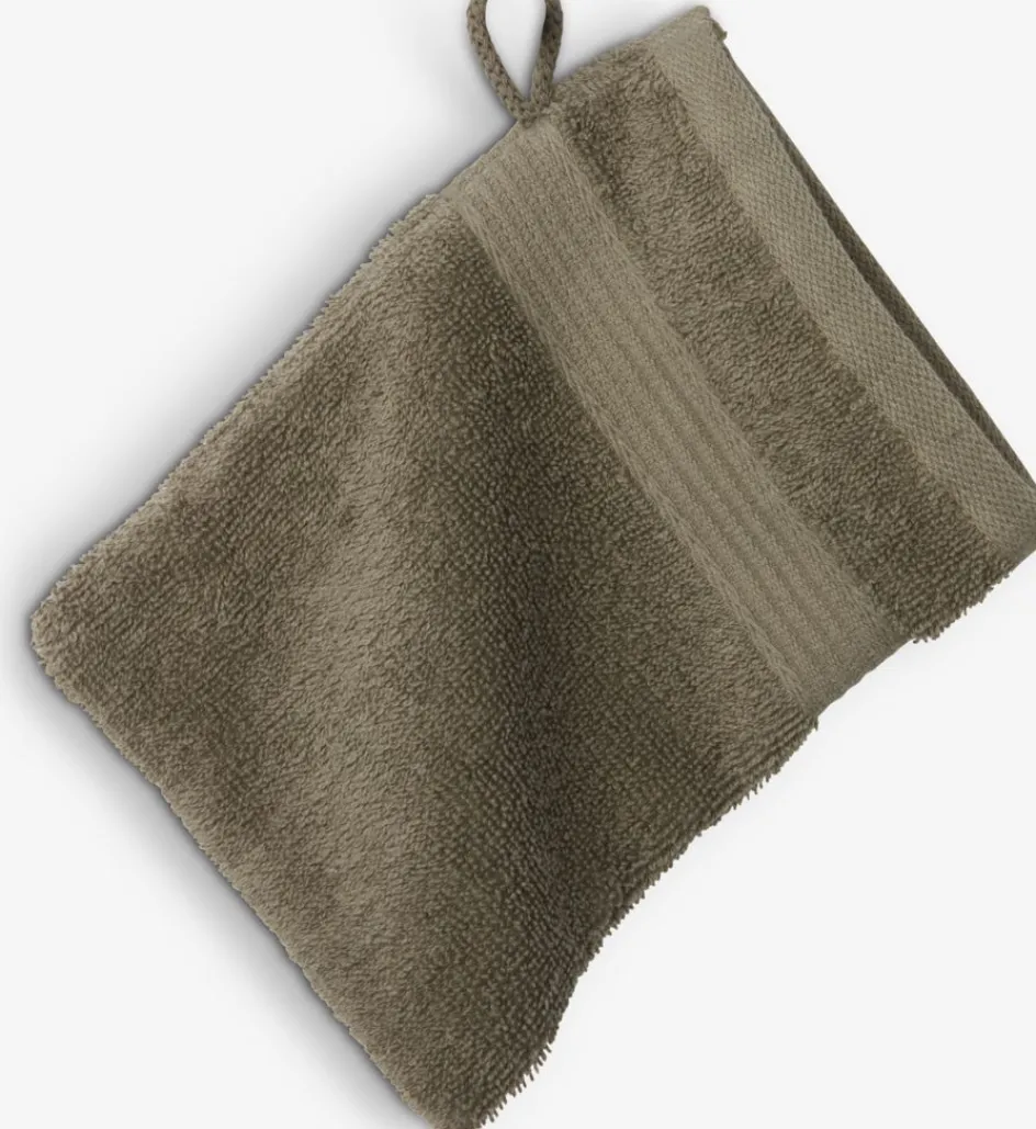 KARLSTADGoldGant de toilette KARLSTAD 15x21 olive-KRONBORG