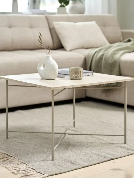 KILDEDALTable basse KILDEDAL 60x60 coloris travertin-JYSK Clearance