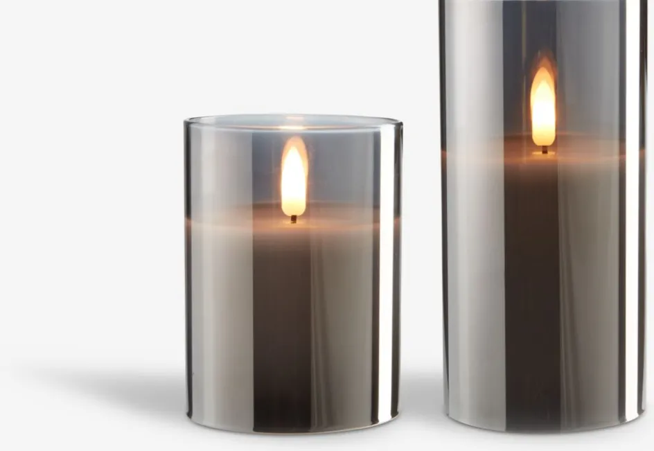 KLAUSBougie pilier LED KLAUS Ø8xH15cm gris-JYSK Clearance