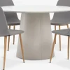 KLIPLEV + JONSTRUPKLIPLEV Ø120 table colo. travertin + 4 JONSTRUP chaises gris-JYSK New