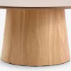 KLIPLEVTable basse KLIPLEV Ø80 coloris chêne naturel-Royal Oak