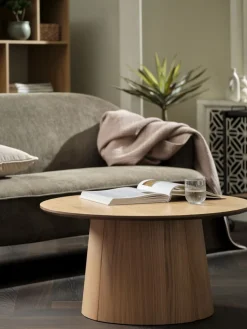 KLIPLEVTable basse KLIPLEV Ø80 coloris chêne naturel-Royal Oak