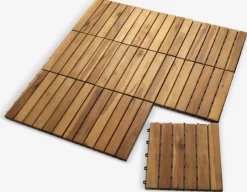 KNEKKANDDalle de terrasse KNEKKAND l30xL30 bois naturel 9pcs/lot-JYSK Hot