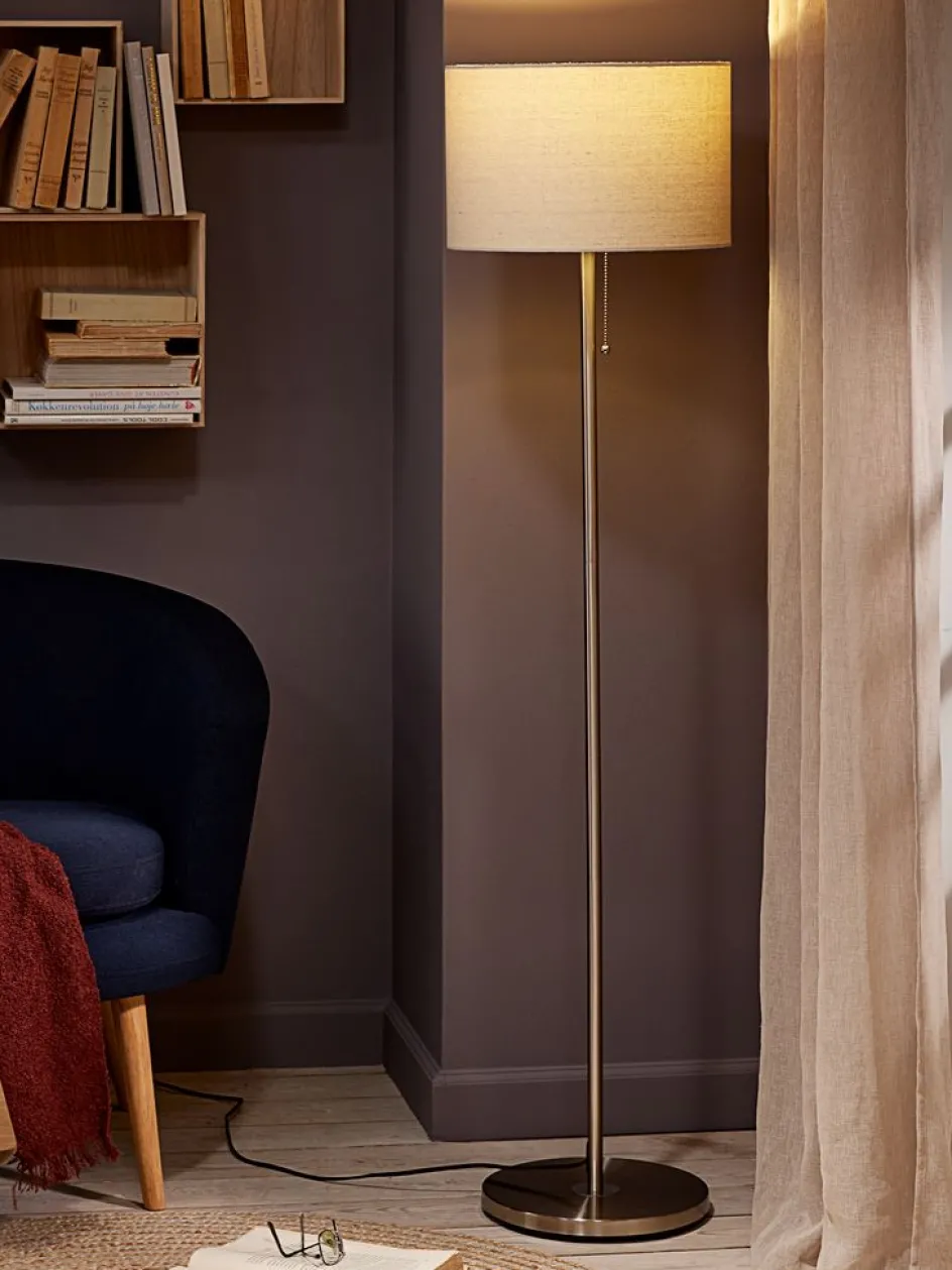 KRISTOFLampadaire KRISTOF H145cm acier brossé-JYSK