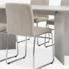 KRONDAL + HAMMELKRONDAL L180 table colo. travertin + 4 HAMMEL chaises beige-JYSK Online
