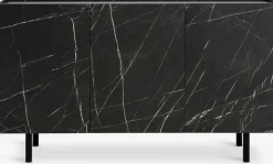 KRONDALBuffet KRONDAL 3 portes noir/imitation marbre-JYSK Discount