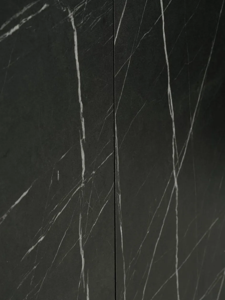 KRONDALBuffet KRONDAL 3 portes noir/imitation marbre-JYSK Discount