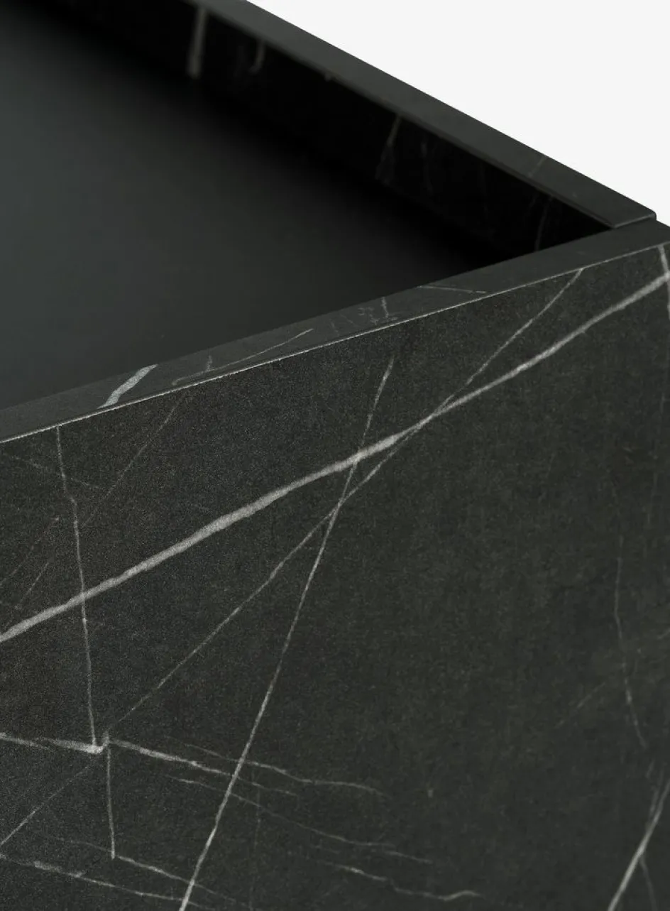 KRONDALBuffet KRONDAL 3 portes noir/imitation marbre-JYSK Discount