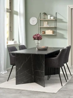 KRONDALTable KRONDAL 90x180 imitation marbre noir-JYSK Clearance