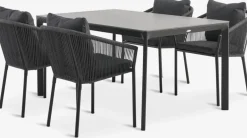 KUMLA + GILJAKUMLA L150 table + 4 GILJA chaises gris-JUTLANDIA Hot