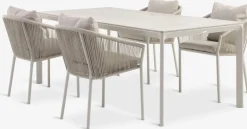 KUMLA + GILJAKUMLA L200 table + 4 GILJA chaises beige-JUTLANDIA Clearance