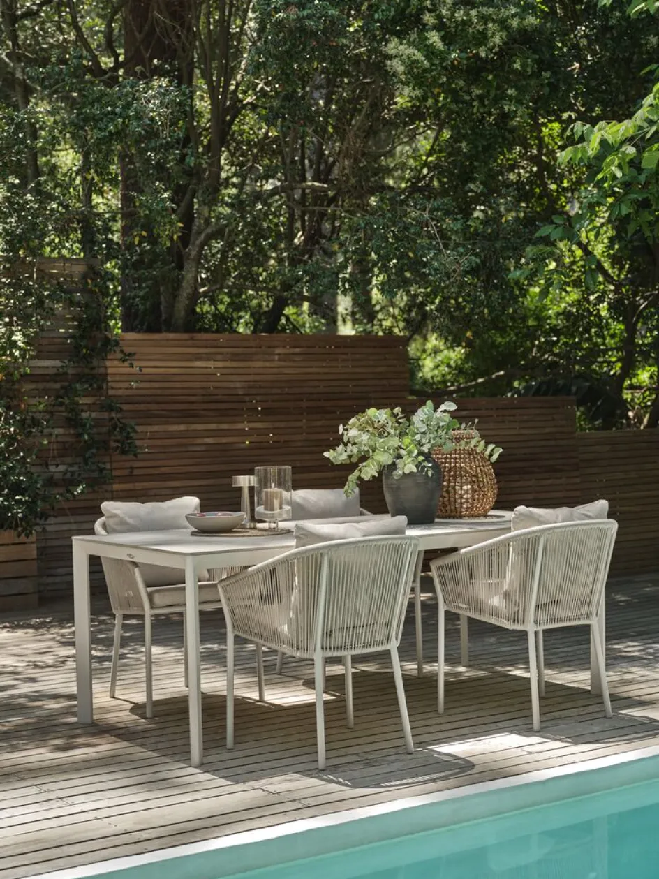 KUMLA + GILJAKUMLA L200 table + 4 GILJA chaises beige-JUTLANDIA Clearance