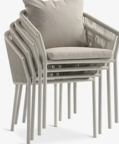 KUMLA + GILJAKUMLA L150 table + 4 GILJA chaises beige-JUTLANDIA