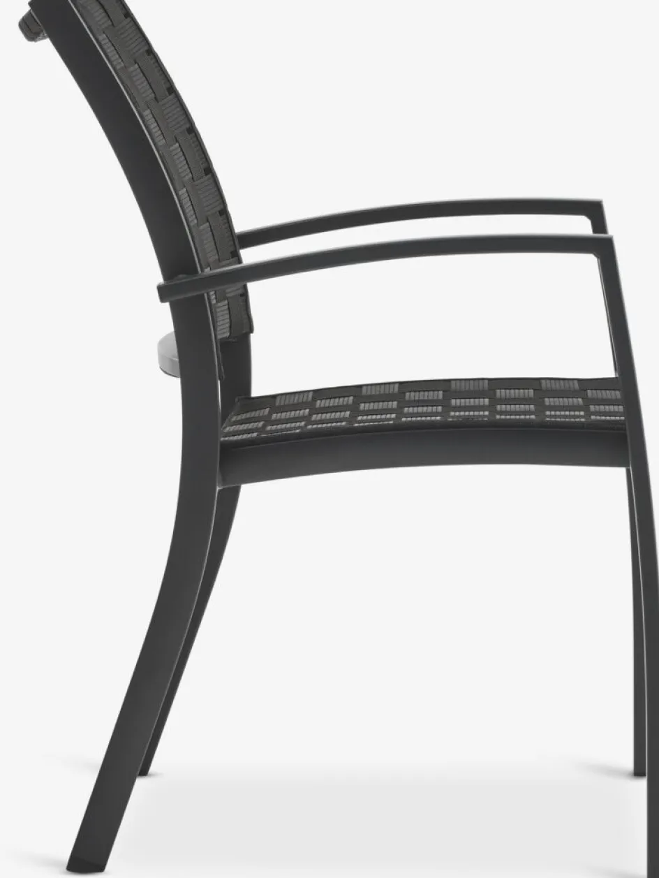 KUMLA + GLOMFJORDKUMLA L150 table gris + 4 GLOMFJORD chaises noir-JUTLANDIA Discount