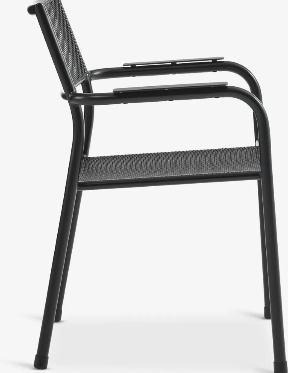 KUMLA + HEMSEDALKUMLA L200 table gris + 4 HEMSEDAL chaises noir-JUTLANDIA Clearance