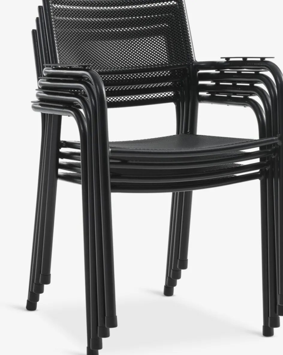KUMLA + HEMSEDALKUMLA L150 table gris + 4 HEMSEDAL chaises noir-JUTLANDIA Best