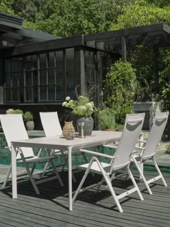 KUMLA + LOMMAKUMLA L200 table + 4 LOMMA chaises beige-JUTLANDIA Online