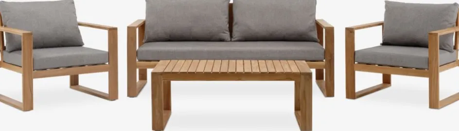 LILLEHOLMEnsemble lounge LILLEHOLM 4,5 personnes teck-JUTLANDIA Discount