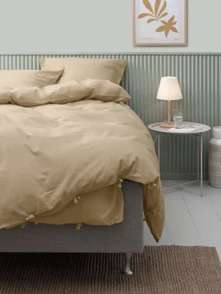 LINDAGoldParure de lit LINDA coton/lin 200x220 l-KRONBORG New