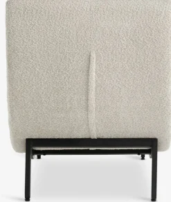 LINDELSEChaise longue d'intérieur LINDELSE tissu teddy beige/noir-JYSK Discount