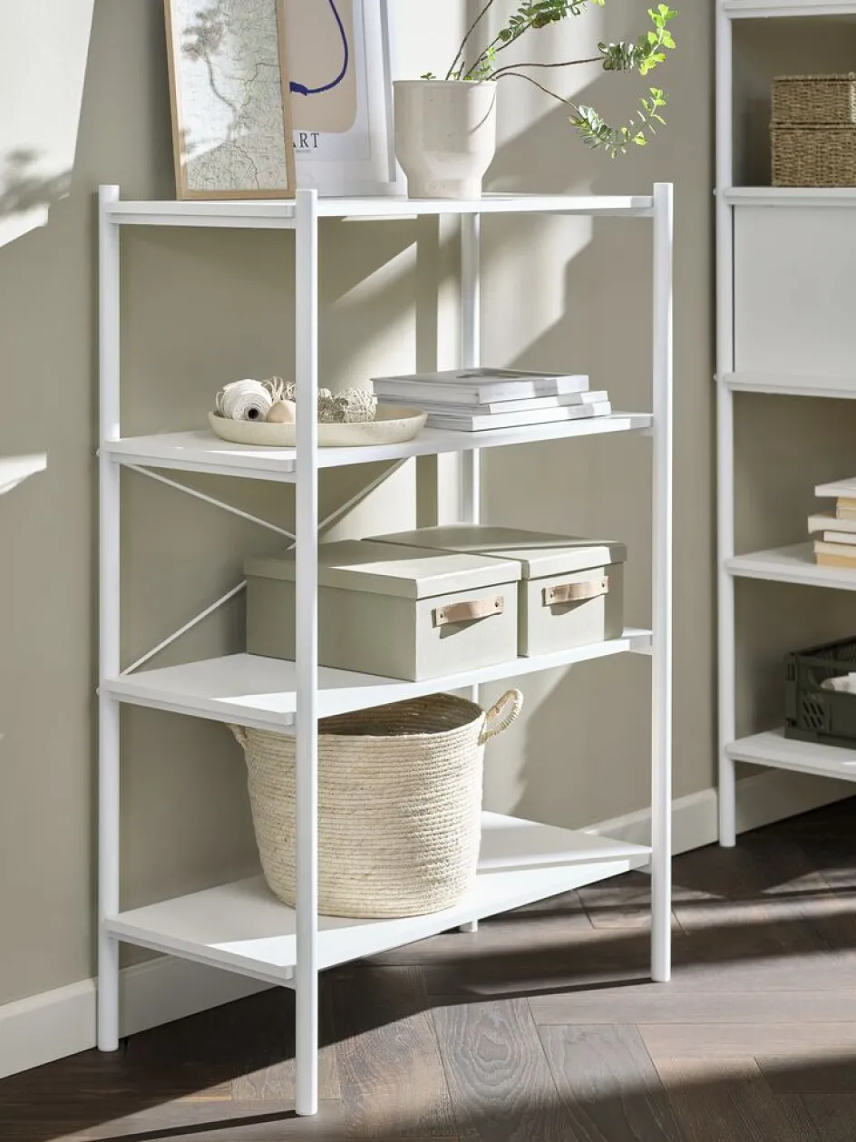 LINDVEDÉtagère LINDVED 4 tablettes blanc-JYSK Discount