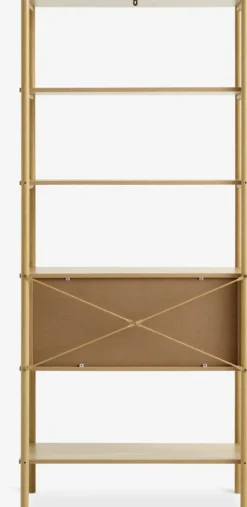 LINDVEDÉtagère LINDVED 6 tablettes 2 portes coloris chêne naturel-JYSK Online