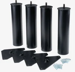 LOFJORDENPieds de lit Ø5xH23cm LOFJORDEN acier noir 4pcs/pqt-JYSK Best