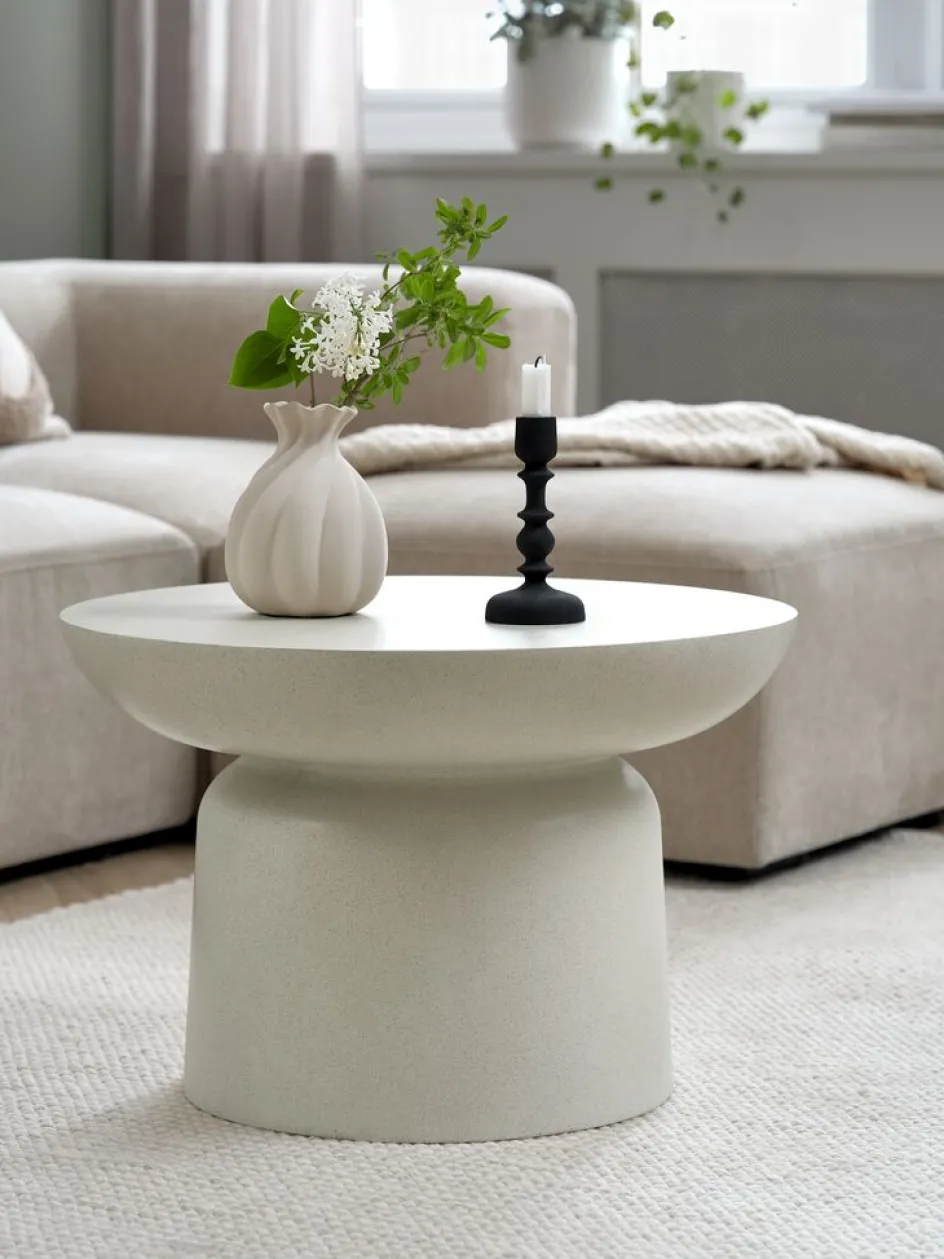 LYDUMTable basse LYDUM Ø60 fibre ciment beige-JYSK Sale