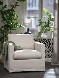 LYNGAAFauteuil LYNGAA housse amovible tissu beige-JYSK Hot