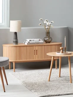 LYNGVIGMeuble TV LYNGVIG 120cm 2 portes tambours-Royal Oak Discount