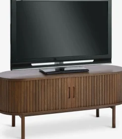 LYNGVIGMeuble TV LYNGVIG 120cm 2 portes tambours-Royal Oak Hot