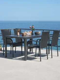 MADERUP + GUDHJEMMADERUP L150 table + 4 GUDHJEM chaises noir-JUTLANDIA Best