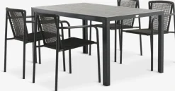 MADERUP + KRISTIANSTADMADERUP L150 table noir + 4 KRISTIANSTAD chaises vert-JYSK Hot