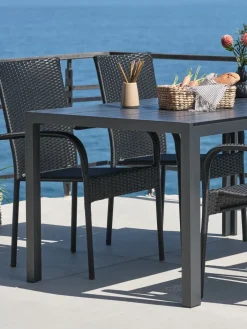 MADERUPTable de jardin MADERUP l90xL150 noir-JUTLANDIA Online