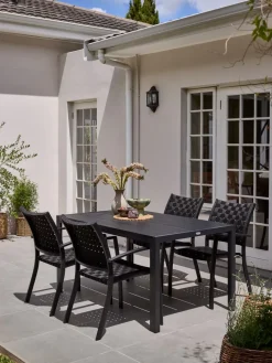 MADERUPTable de jardin MADERUP l90xL150 noir-JUTLANDIA Online