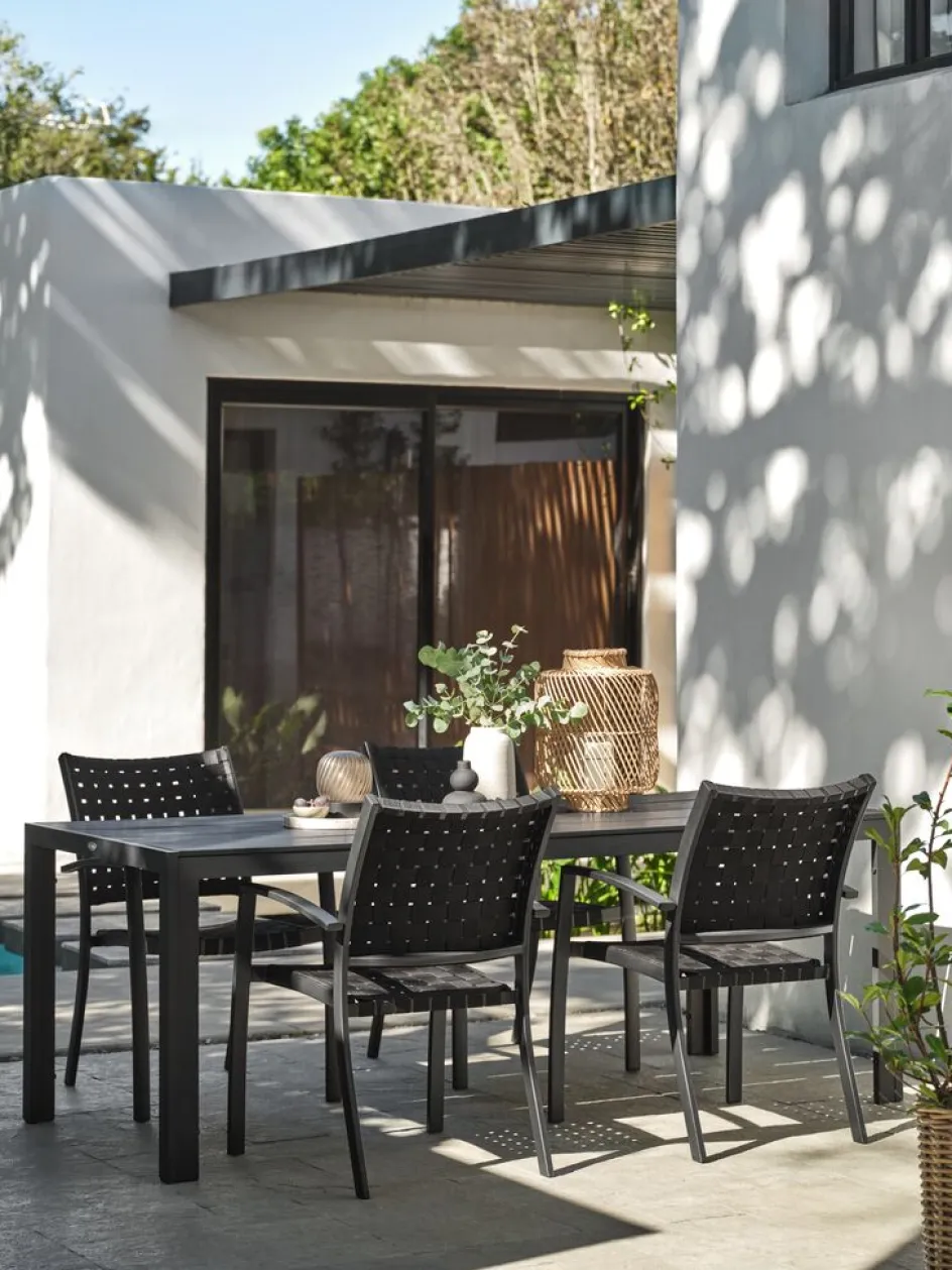 MADERUPTable de jardin MADERUP l90xL205 noir-JUTLANDIA Online