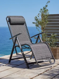 MAKHOLMChaise relax MAKHOLM gris-JUTLANDIA Sale