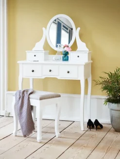 MALLINGTabouret MALLING blanc/tissu beige-JYSK