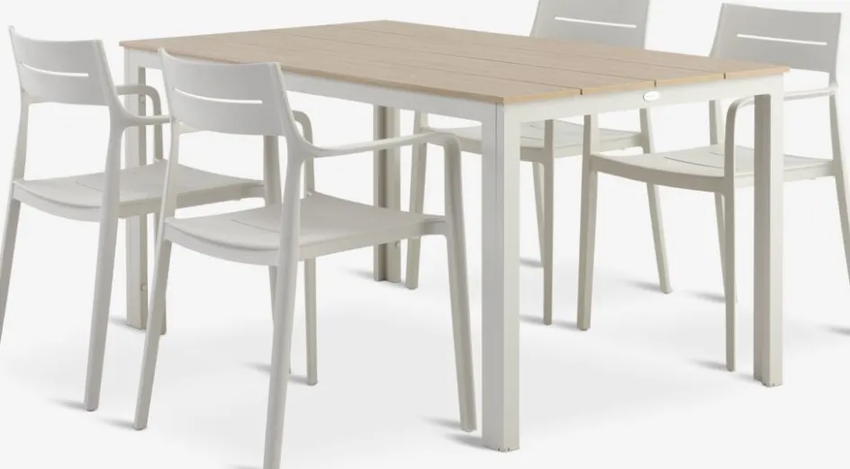 MARIELYST + INGSTRUPMARIELYST L150 table + 4 INGSTRUP chaises-JYSK Clearance