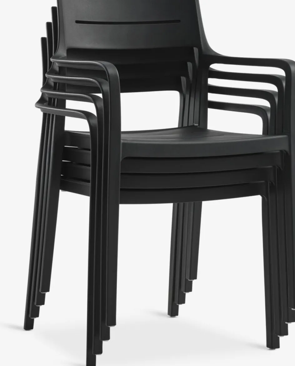 MARIELYST + INGSTRUPMARIELYST L205 table + 4 INGSTRUP chaises noir-JYSK Discount