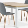 MARKSKEL + JONSTRUPMARKSKEL L150/193 table col. chêne + 4 JONSTRUP chaises bleu-JYSK Outlet