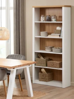 MARKSKELBibliothèque MARKSKEL 5 tablettes coloris blanc/chêne-JYSK