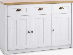 MARKSKELBuffet MARKSKEL 3 portes blanc/coloris chêne naturel-JYSK Clearance