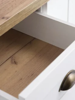 MARKSKELCommode 4 tiroirs 1 porte MARKSKEL blanc/coloris chêne nat.-JYSK Best